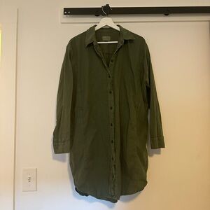 Olive Green Shirt Dress